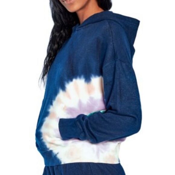 WILDFOX TIE-DYE HOODIE HADLEY RELAXED OVERSIZED FIT WITH KANGAROO POCKET NWT - Picture 1 of 7